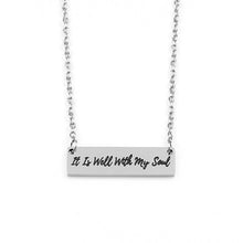 Firelife Ministries | It is well with my soul pendant Necklace Stainless Steel Chain Bible Verse Necklaces For Christian Friendship Jewelry Gift