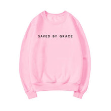 Firelife Ministries | Saved By Grace Sweatshirt Christian Crewneck Sweatshirts Faith Hoodie Christian Apparel Unisex Pullovers Streetwear Women Hoodie